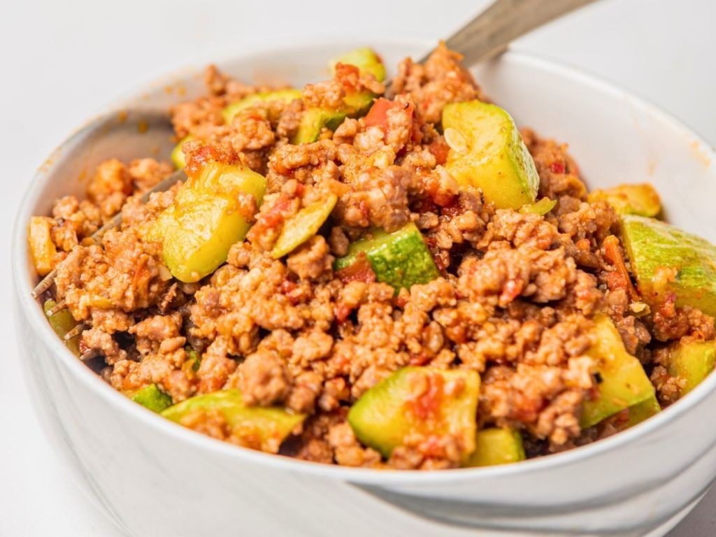 Zucchini and Ground Beef Hash