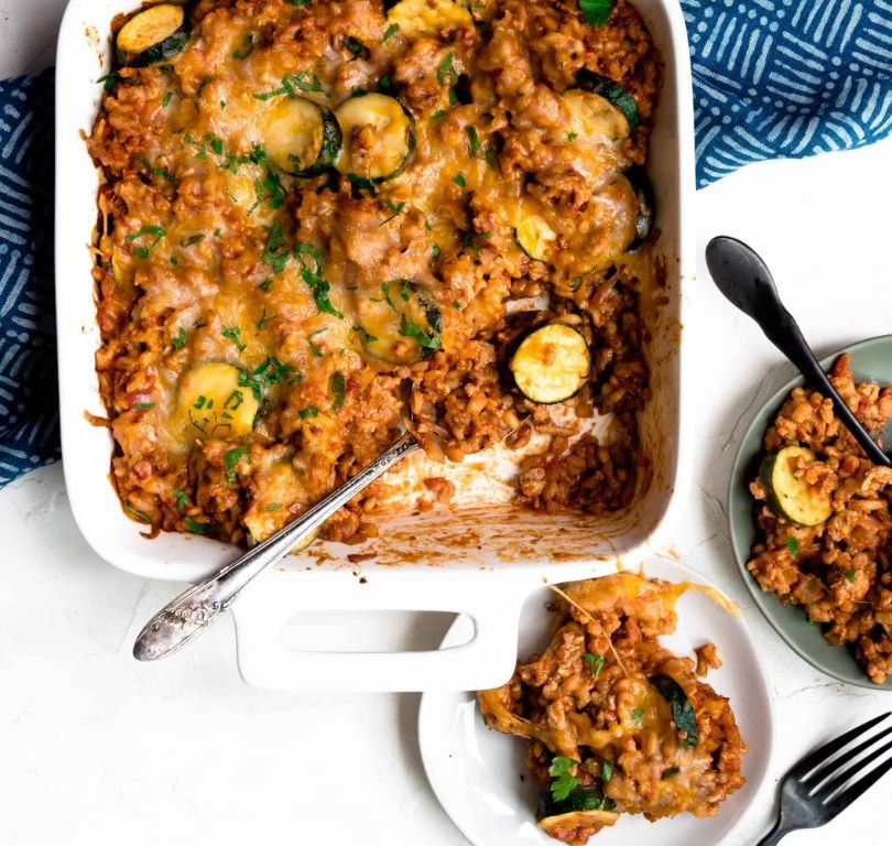 Zucchini and Ground Turkey Casserole