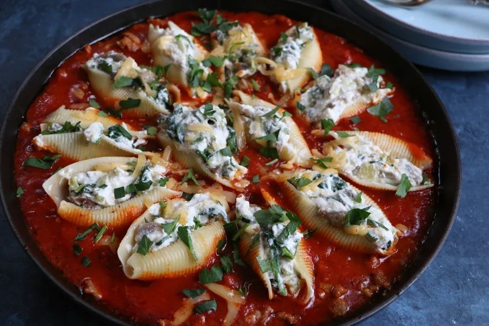 Zucchini and Ricotta Stuffed Shells