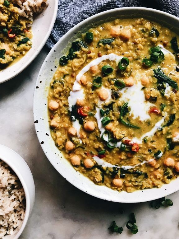 Zucchini and Spinach Vegan Curry