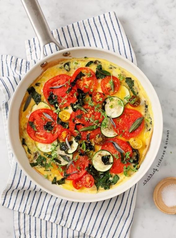 Zucchini and tomato frittata