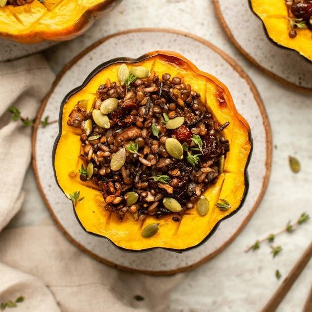 Acorn Squash and Mushroom Stuffing