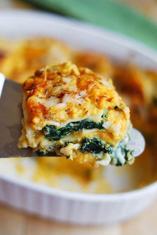 Acorn Squash and Spinach Lasagna