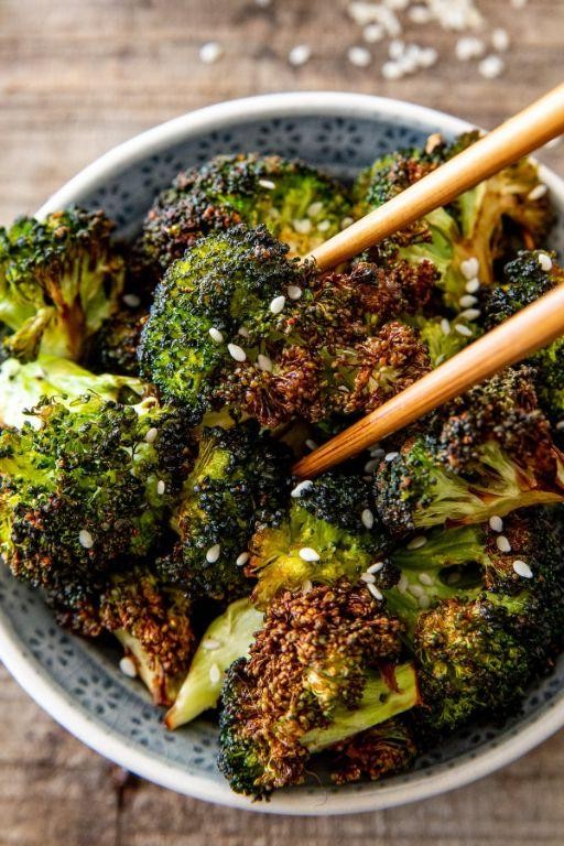 Air Fryer Broccoli with Sesame Seeds