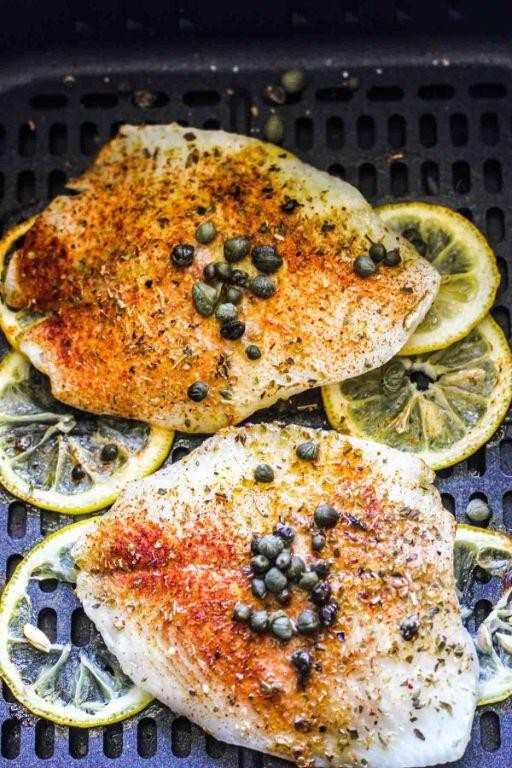 Air Fryer Flounder with Herb Butter