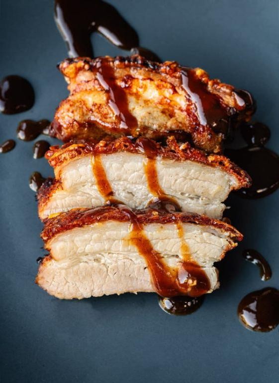 Air Fryer Pork Belly with Apple Cider Glaze