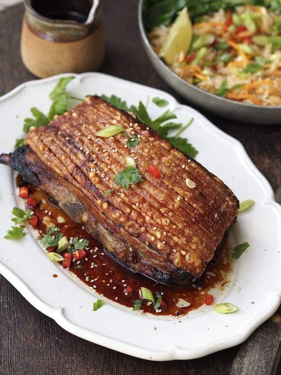 Air Fryer Pork Belly with Miso Glaze