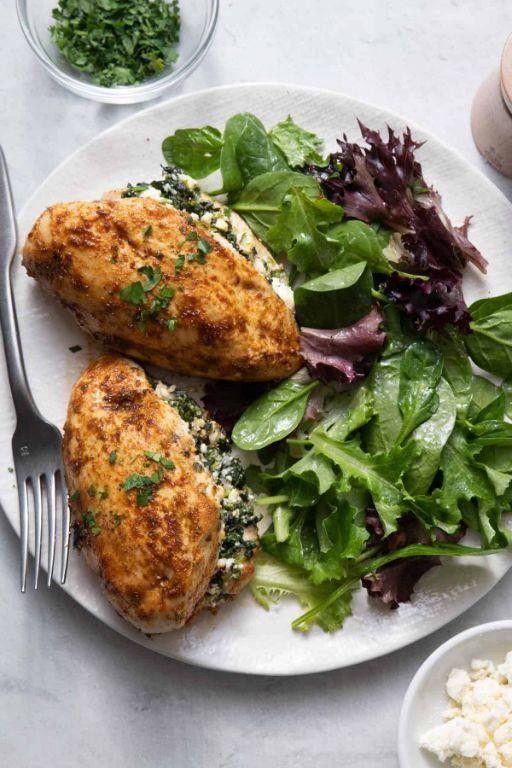 Airline Chicken Breast Stuffed with Spinach and Feta