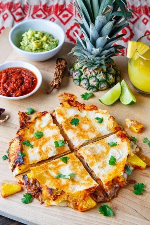 Al Pastor Quesadillas with Pineapple Salsa