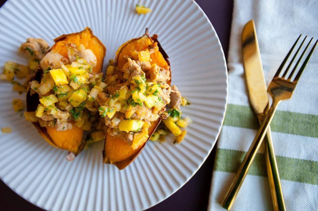 Al Pastor Stuffed Sweet Potatoes
