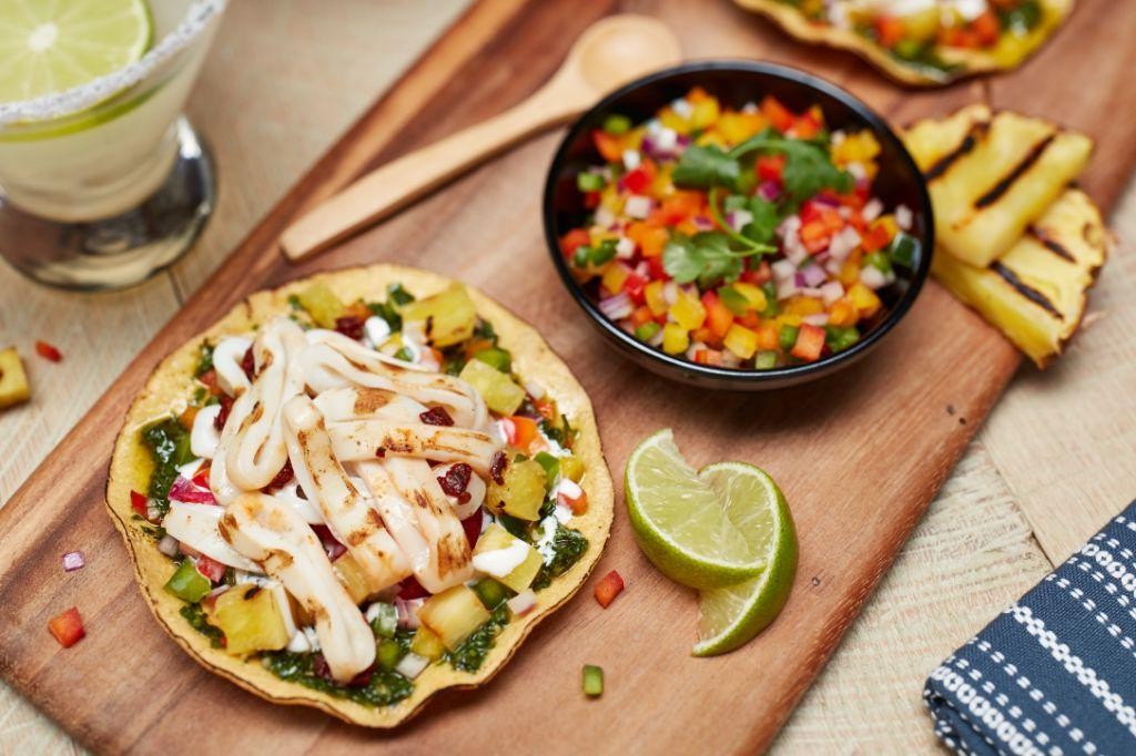 Al Pastor Tostadas with Pickled Onions