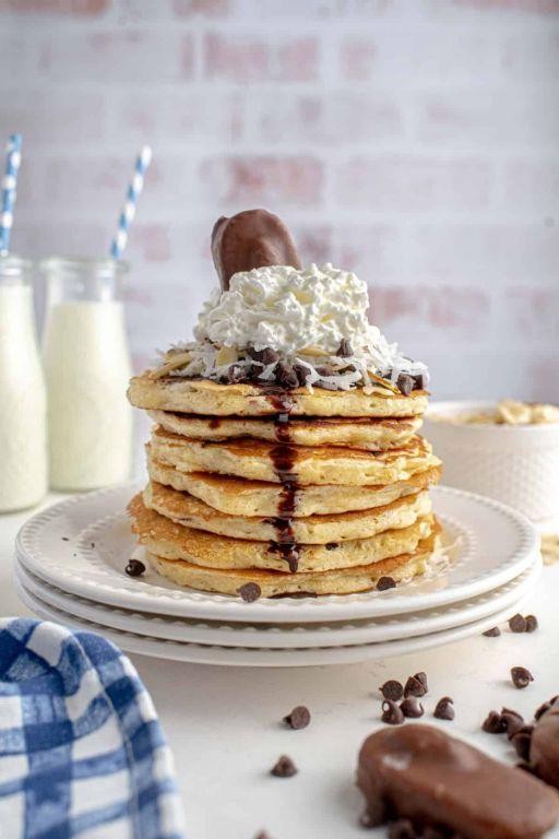 Almond Joy Chocolate Chip Pancakes
