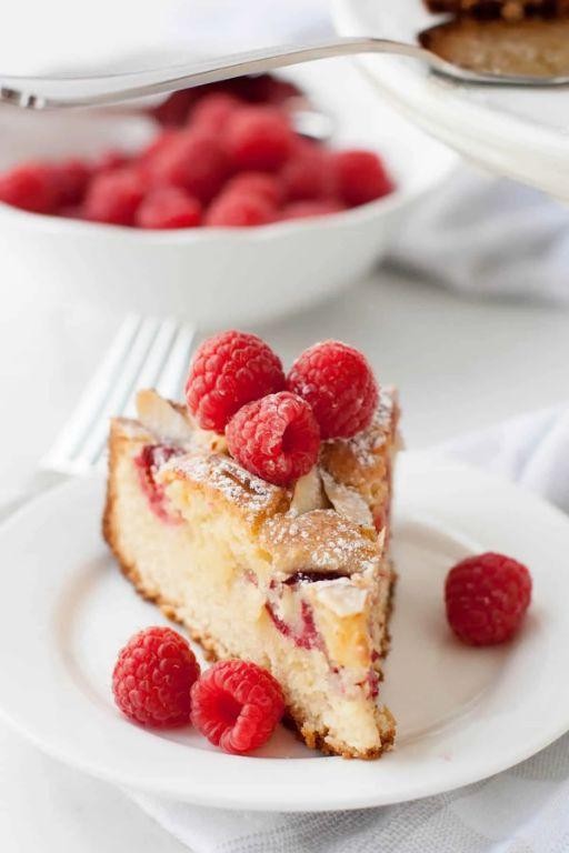 Almond Marzipan Cake with Raspberry Glaze