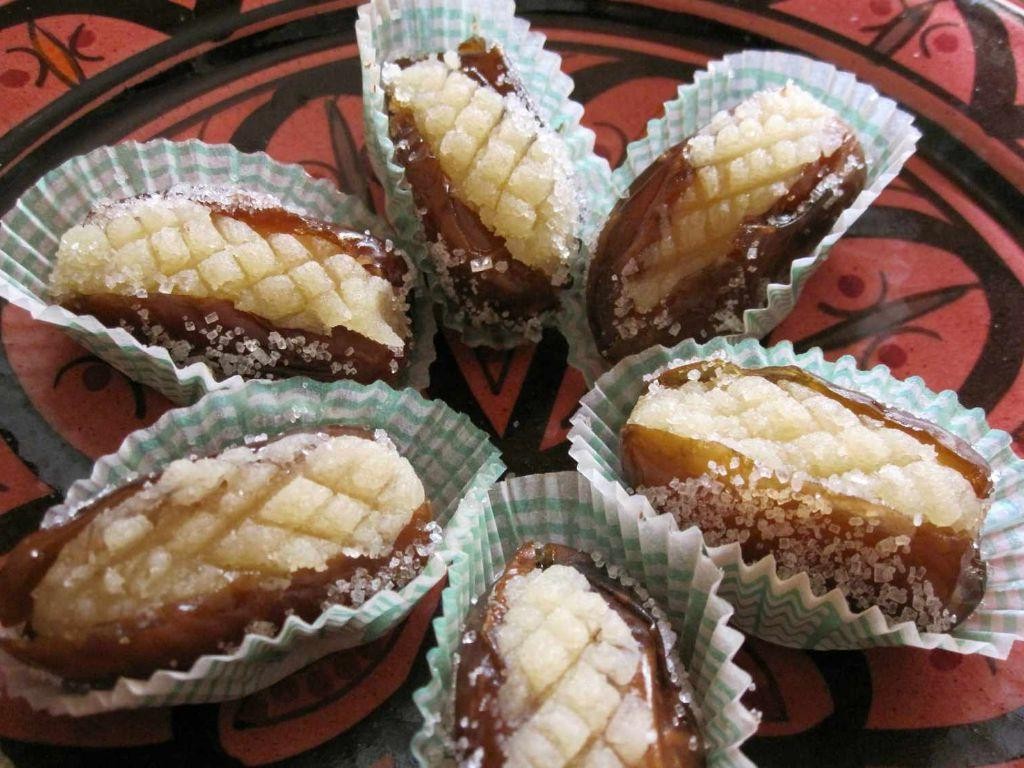 Almond Paste Stuffed Dates