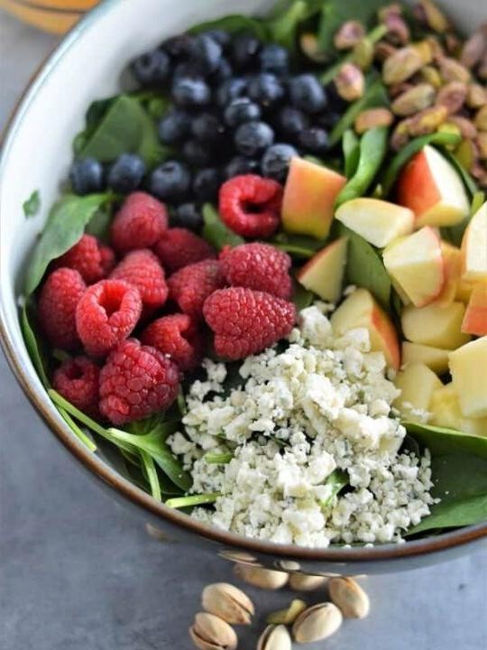 Apple Berry Breakfast Salad