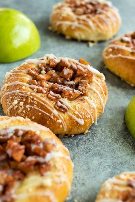 Apple Cinnamon Kolache with Caramel Drizzle