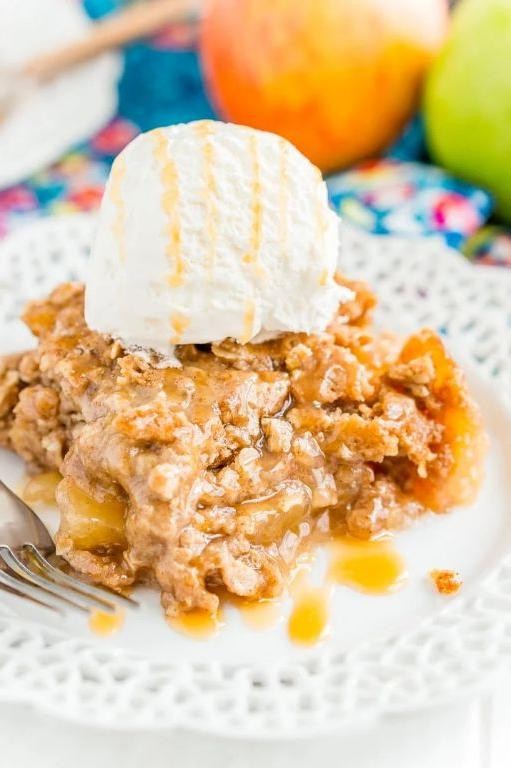 Apple Oatmeal Dump Cake