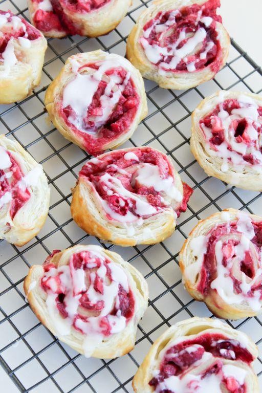 Apple and Cranberry Puff Pastry Pinwheels