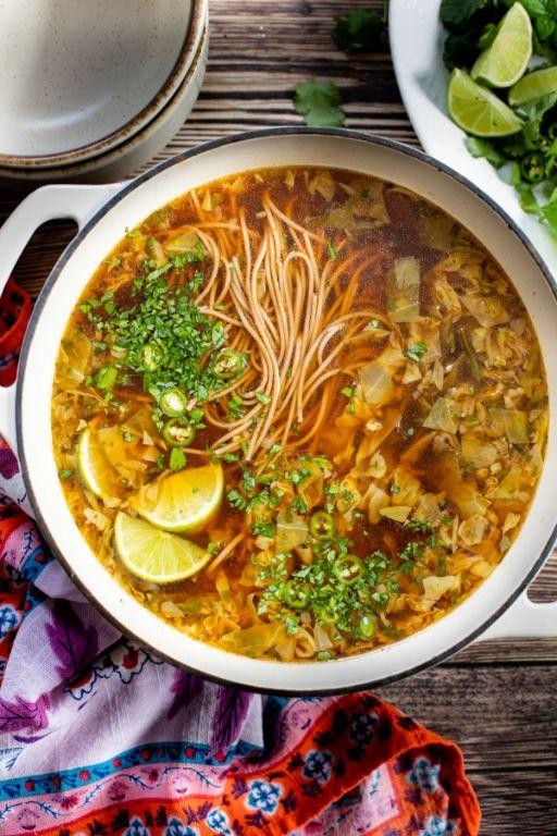 Asian-Inspired Cabbage Noodle Soup