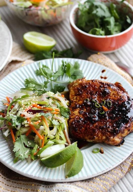 Asian-Inspired Soy Ginger Pork Loin Steak