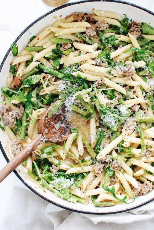 Asparagus and Sausage Penne