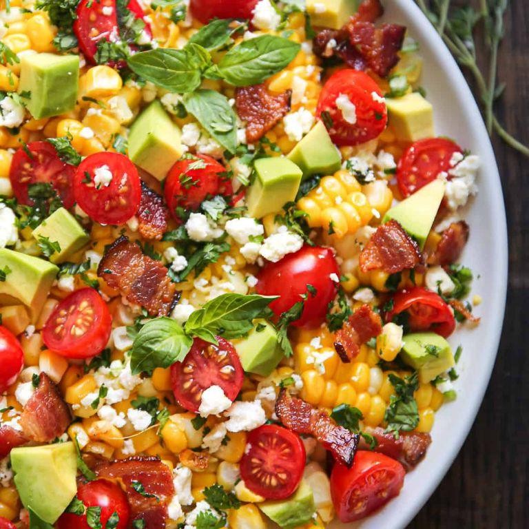 Avocado Corn Salad with Cilantro Lime Dressing