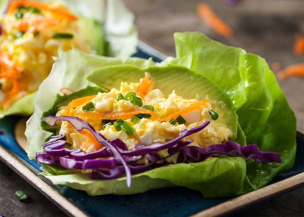 Avocado Egg Salad Lettuce Wraps