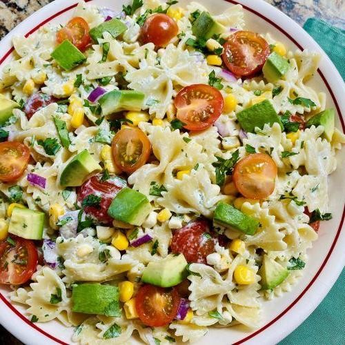 Avocado Lime Bow Tie Pasta Salad
