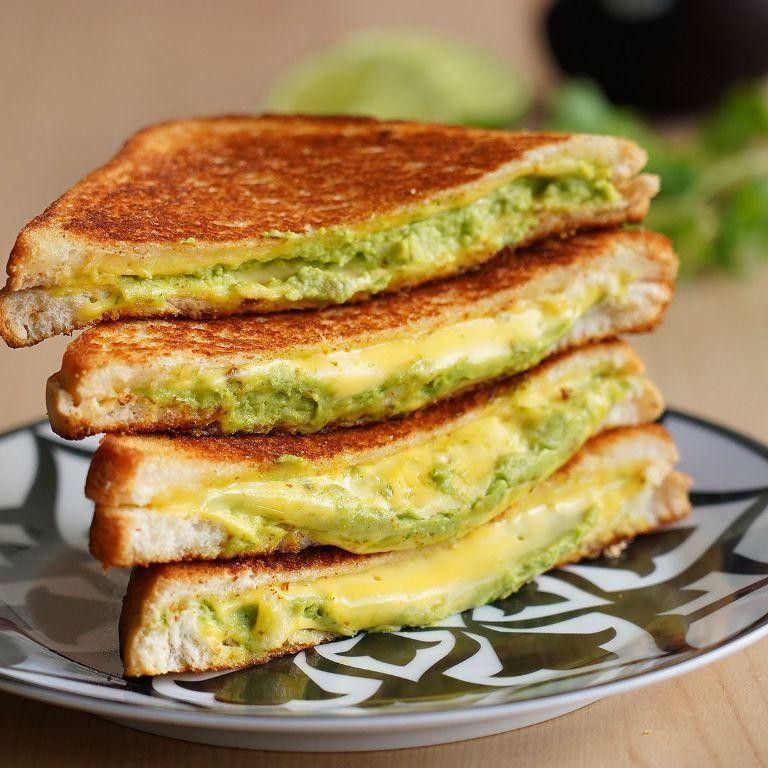 Avocado and Cheese Grilled Sandwich
