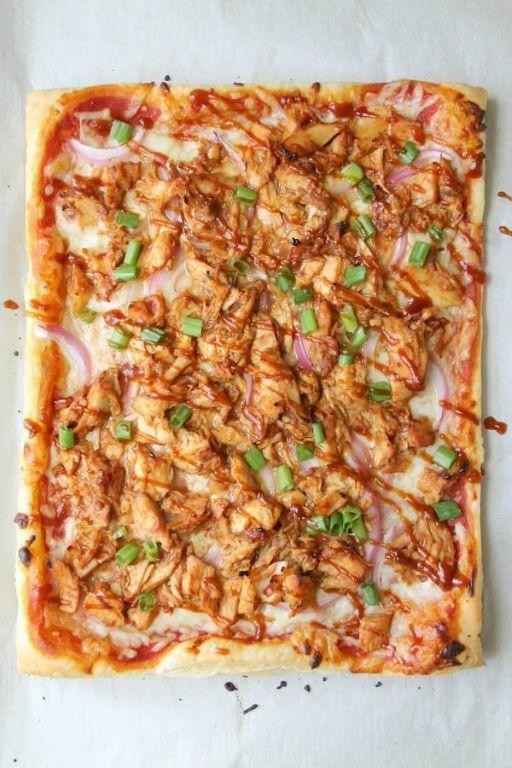 BBQ Chicken Puff Pastry Pizza