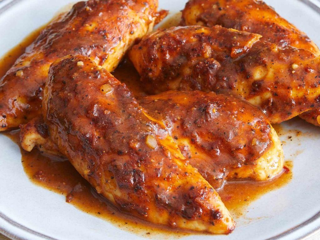 BBQ Glazed Baked Chicken Tenders