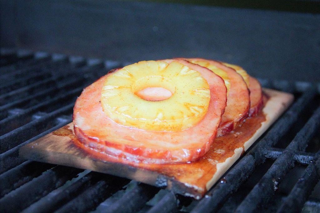 BBQ Pineapple Grilled Ham Steak