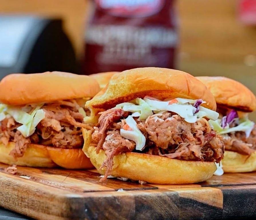 BBQ Pork Sliders with Coleslaw