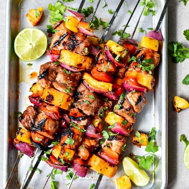 BBQ Pork and Pineapple Skewers