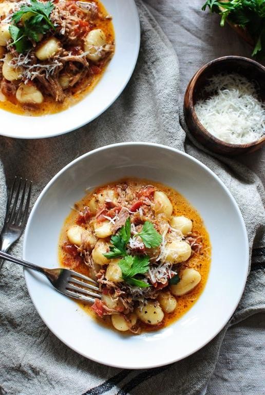 BBQ Pulled Pork Gnocchi Bake