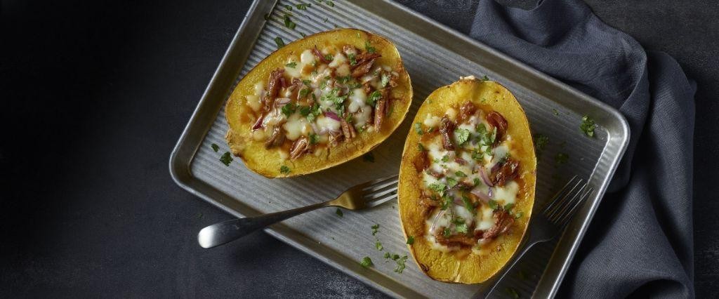BBQ Pulled Pork Stuffed Spaghetti Squash