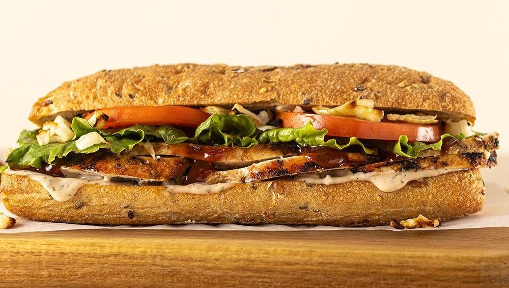 BBQ Ranch Chicken Sandwich with Crispy Onions