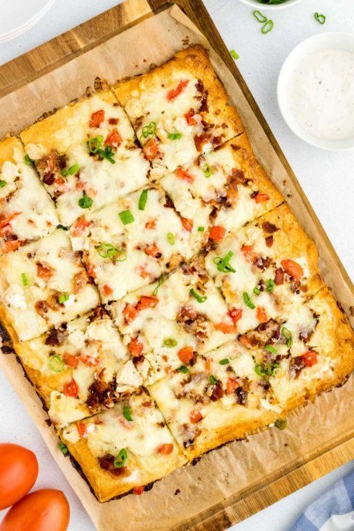 Bacon Ranch Crescent Roll Pizza