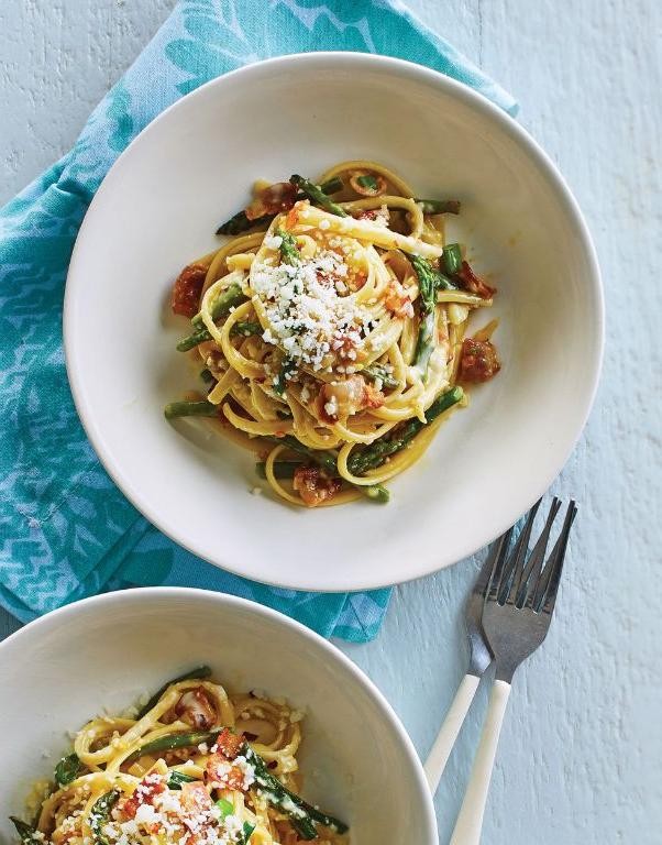 Bacon and Asparagus Carbonara
