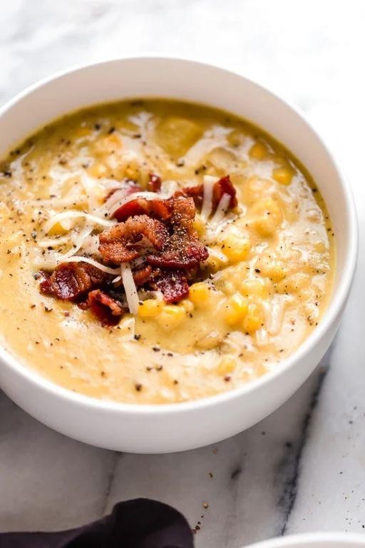 Bacon and Cheddar Corn Chowder