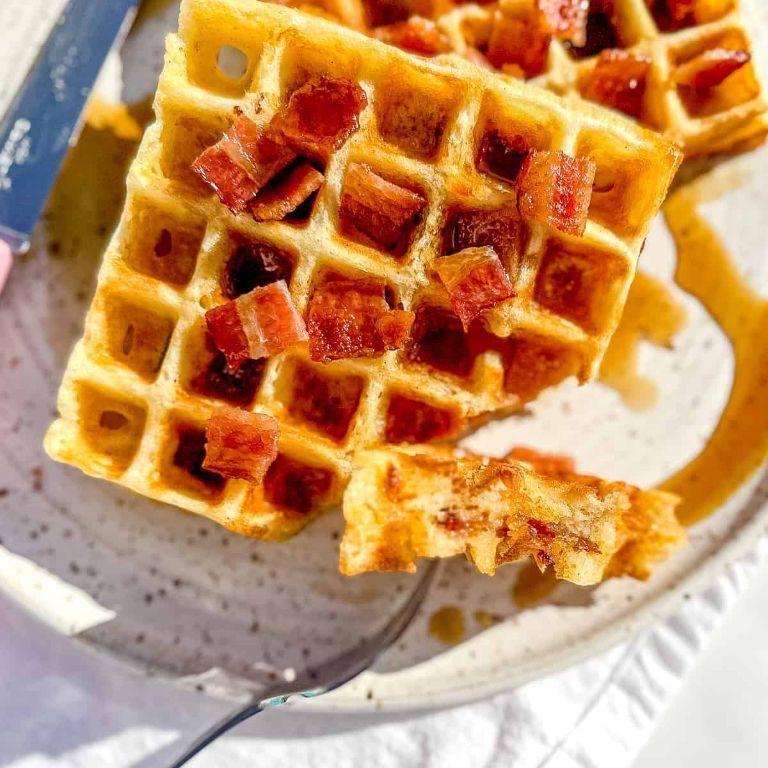 Bacon and Cheddar Waffles