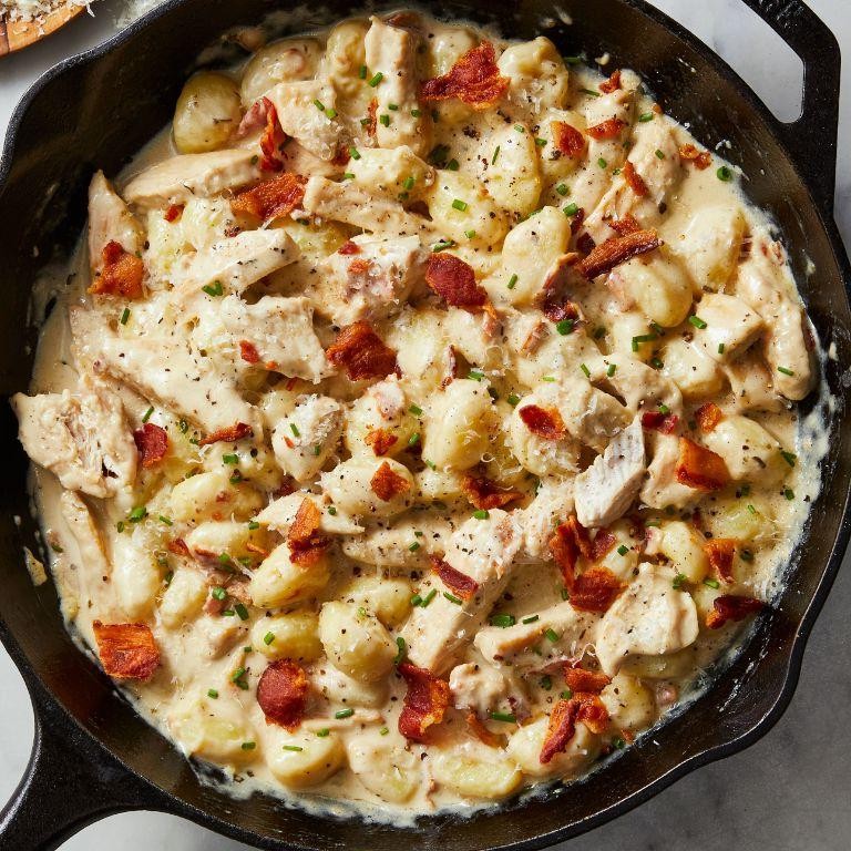 Bacon-Wrapped Gnocchi with Chicken