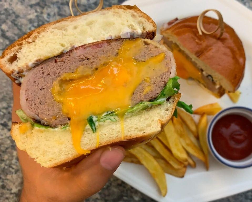 Bacon-Wrapped Juicy Lucy Burger