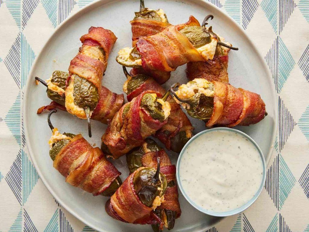 Bacon-wrapped jalapeño poppers