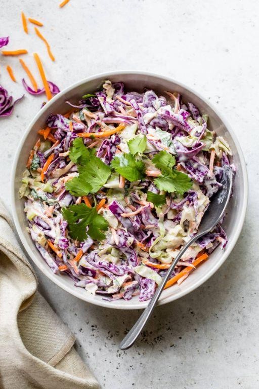 Baja Fish Taco Salad with Cabbage Slaw