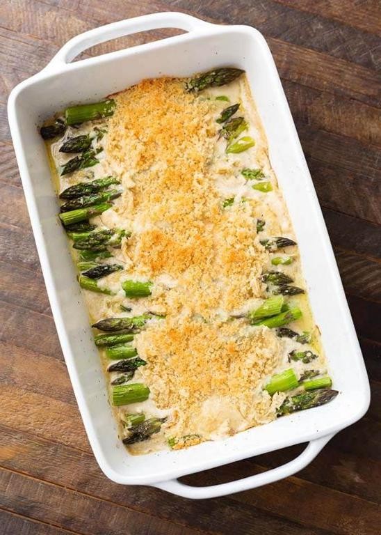 Baked Asparagus Pasta Alfredo