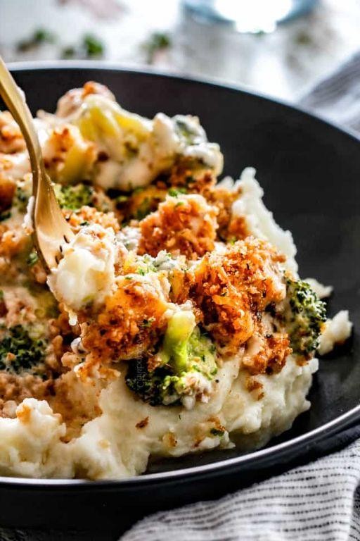 Baked Chicken Divan with Panko Breadcrumbs