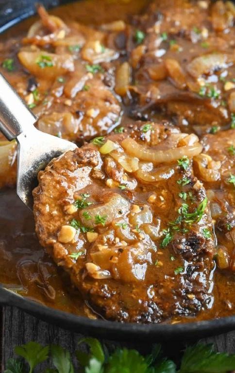 Baked Cube Steak with Onion Gravy