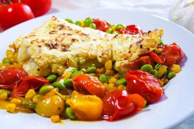 Baked Dijon Mustard and Parmesan Crusted Cod