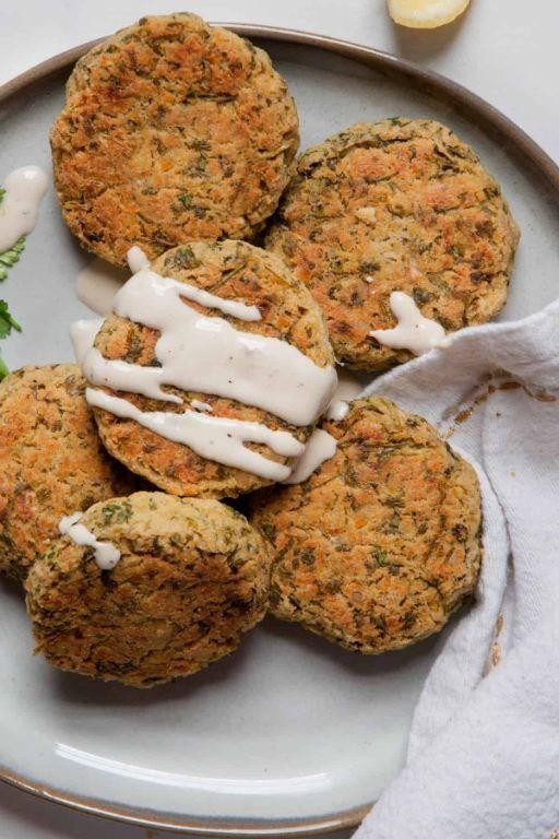 Baked Falafel with Tahini Sauce